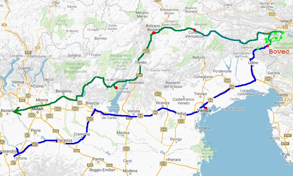 carte trajet