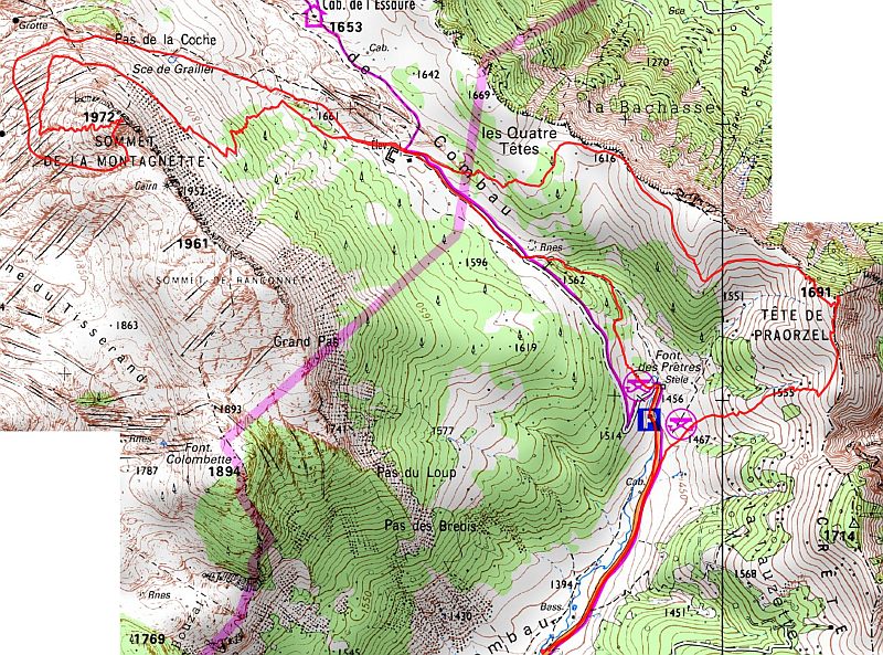 carte itinéraire Praorzel